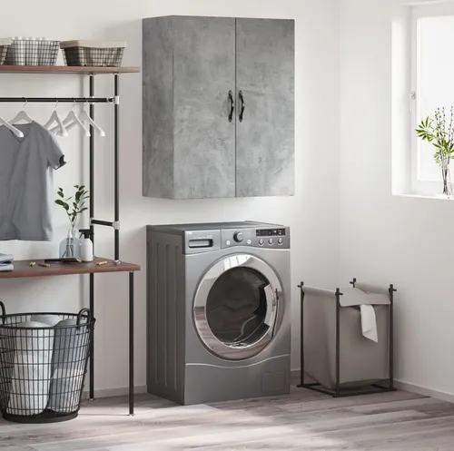 vidaXL Wandschrank Betongrau 69,5x34x90 cm - TV-Halterung mit elegantem Design und reichlich Stauraum, ideal für eine ordentliche und stilvolle Inneneinrichtung.