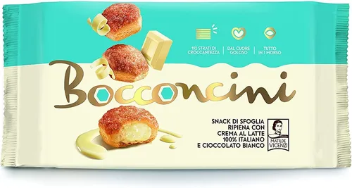 Matilde Vicenzi Bocconcini Crema al Latte Blätterteig mit Milchcreme 100g