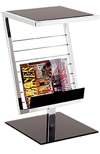 HAKU Möbel Beistelltisch Glas schwarz 36x30x60 cm - Mehrzwecktische - eleganter Beistelltisch aus Glas und Metall, leicht zu transportieren und ideal für gesellige Runden.
