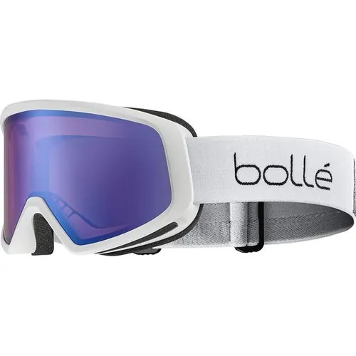 BOLLE BEDROCK PLUS Schneebrille 2026 white matte/azure - Die BOLLE BEDROCK PLUS Schneebrille 2026 bietet optimalen Schutz und höchsten Komfort. Mit Anti-Beschlag- und Anti-Kratz-Beschichtung sowie einem effektiven Belüftungssystem ist sie ideal für den Einsatz beim Ski- und Snowboardfahren.