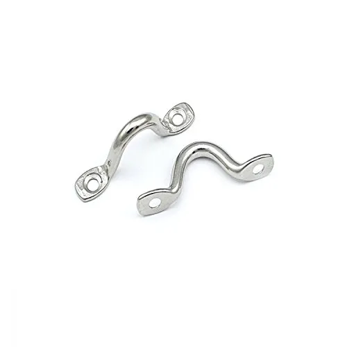 Riemenbügel Flachbügel Öse Bügel poliert Edelstahl V4A Fenderöse 10