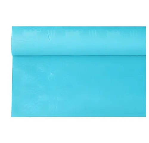 PAPSTAR Tischdecke Papiertischtuch mit Damastprägung 6 m x 1,2 m türkis 12 Stk