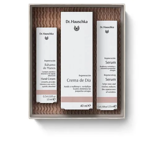 Set mit Damenkosmetik Dr. Hauschka REGENERATING – 3 Stücke - Hochwertiges Set zur Unterstützung der täglichen Pflege. Enthält drei Produkte für ein gepflegtes Hautbild und ein frisches Aussehen.