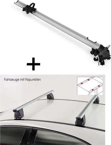 Fahrradträger Bike Pro + Dachträger VDP Delta für BMW Serie 3 (G20) ab 2019 - Praktisches Set aus leichtem Aluminium-Fahrradträger und Dachträger für BMW Serie 3 (G20) ab 2019. Ideal für alle Fahrradtypen, inklusive einfacher Montage und umfassendem Zubehör.