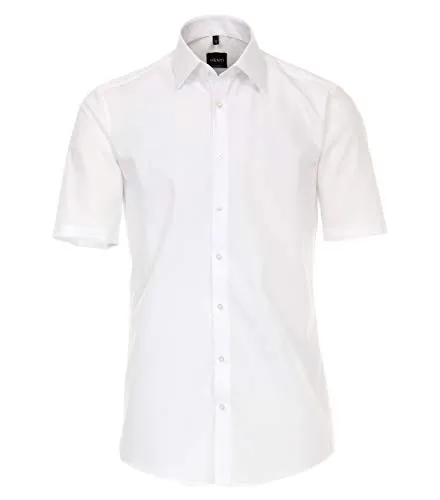 Venti Businesshemd Kurzarm Uni Modern Fit - Herrenhemden in moderner, schlanker Passform aus bügelfreier Baumwolle mit zeitlosem Kent-Kragen für den eleganten Auftritt.
