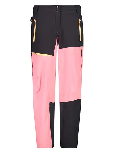 CMP Ski- und Snowboardhose in Rosa/Schwarz, Größe 42 - Wanderhose für Damen mit ClimaProtect-Technologie, wasserdicht und atmungsaktiv - ideal für Outdoor-Aktivitäten bei jedem Wetter.