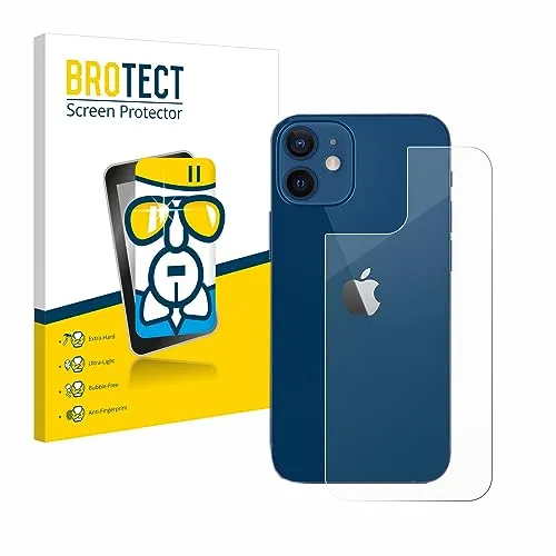 BROTECT Schutzglas für Apple iPhone 12/12 Pro (Rückseite) Schutzfolie Panzer Folie Glas Displayschutz Made in Germany [ 9H, Anti-Fingerprint]
