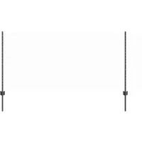 vidaXL Zaun mit Pfosten Grau - Stabiler Outdoor-Zaun aus pulverbeschichtetem Stahl, ideal zur Abgrenzung von Gartenbereichen. UV-beständig und anpassbar, bietet er Schutz und Stil für deine Terrasse.