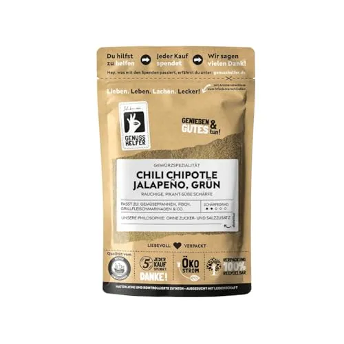 Bremer Gewürzhandel Chili Jalapeño grün, gemahlen, Chilipulver zum Kochen, 10 x 50g