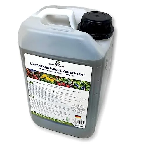 GreenPanda Löwenzahn Jauche - 3L Universaldünger flüssig - Magnesium Dünger - Organischer Flüssigdünger fördert Photosynthese - Aktiviert Bodenorganismen & stärkt Immunsystem (Kanister)