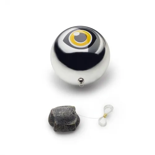 Pontec PondoScare Ball - Effektiver Reiherschreck für den Teich - Vogelabwehr mit schwimmender, reflektierender 15 cm Kugel. Schützt Teichfische vor Raubvögeln und anderen Tieren. Inkl. 2,5m Schnur für einfache Befestigung.