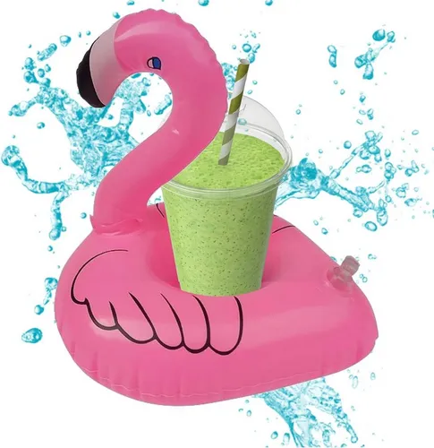 Make A Dive Aufblasbare Schwimmfigur Aufblasbarer Flamingo Getränkehalter - Becher & Dosenhalter, Universal für Dosen, Becher und Flaschen