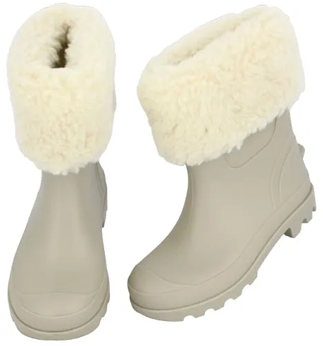 Beck Big Fellow Plüsch Gummistiefel - Modische Damen Gummistiefel mit schickem Plüschkragen und Fleecefutter. Ideal für nasse Tage, bieten sie Komfort und Stil in einem. Hergestellt von Beck in der EU für geprüfte Qualität.