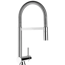 VIZIO Wasserhahn Vorfenster Küchenarmatur mit 360° Schwenkbarem Auslauf - Armatur für Vorfenster-Montage, umklappbar auf nur 6 cm Höhe, mit abnehmbarer 2-Strahl Handbrause für maximale Flexibilität und Komfort in der Küche.