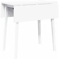 vidaXL Esstisch Weiß aus Gummibaumholz - Vielseitig & Pflegeleicht - Esstisch aus massivem Gummibaumholz, ideal für Dinnerpartys oder Home Office. Mit klappbarem Design ist er vielseitig einsetzbar und pflegeleicht. Maße: 90 x 90 cm.