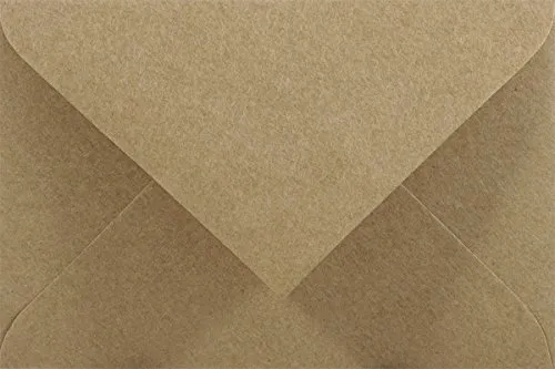 Netuno 25 Mini Umschläge Kraftpapier Natur-Braun DIN C7 8x12 cm