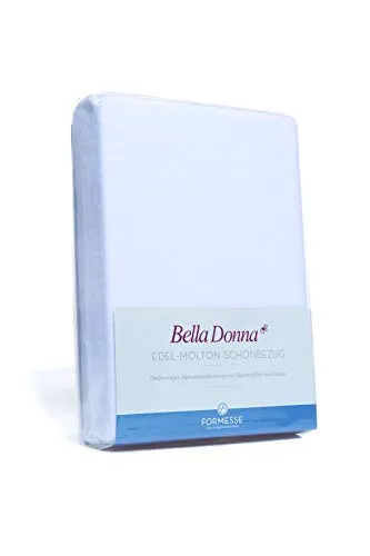Formesse Bella Donna Edel-Molton Spannbetttuch Weiß 70x190-80x220 - Hochwertiges Spannbetttuch für Matratzen, saugfähig und superweich. Pflegeleicht waschbar bis 60 °C und trocknergeeignet für optimalen Komfort und Hygiene.