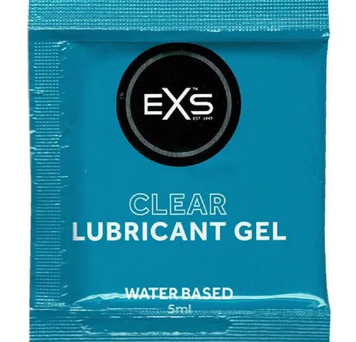 EXS Gleitgel Clear Lube - parabenfreies Gleitgel, Probier-Tütchen mit 5ml, 100-tlg., transparent, hypoallergen, lange gleitfähig