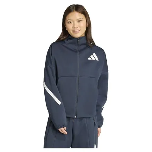 adidas Women's Z.N.E. Zip-Hoodie Aurora Ink S