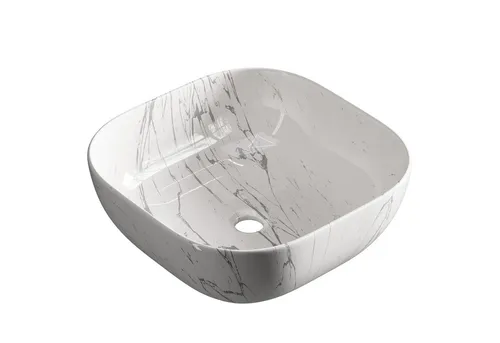 Planetmöbel Aufsatzwaschbecken 42 cm - Hochwertiges Badezimmer Aufsatzwaschbecken aus pflegeleichter Keramik, kratzfest und leicht zu reinigen – ideal für stilvolle Bäder.