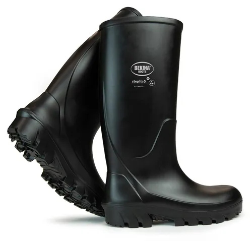 Bekina Boots StepliteS FlexGrip Stiefel S5 schwarz – Größe 44 - Robuster Stiefel für Landwirtschaft und Bau mit Kälteisolierung bis -30°C. Komfortabel, wasserdicht und antistatisch. Ideal für lange Arbeitstage.