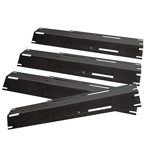 Unicook 30cm bis 53cm Verstellbare Brennerabdeckung Gasgrill, 4 Stück für Weber Spirit, Grillersatzteile, Universeller Aromaschienen Flammenverteiler Flavorizer Bars Grill Zubehör Grillrost