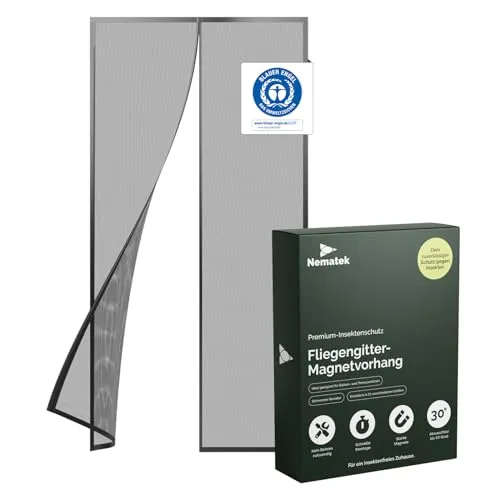 Nematek Fliegengitter NTK-MV01, schwarz, 110x220cm in schwarz von Nematek