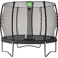 Exit Allure Classic Trampolin ø305cm - Schwarz - Trampolin mit einem Durchmesser von 305 cm, ideal für Garten und Freizeit, bietet hohen Sprungkomfort und Sicherheit durch eine gepolsterte Randabdeckung.