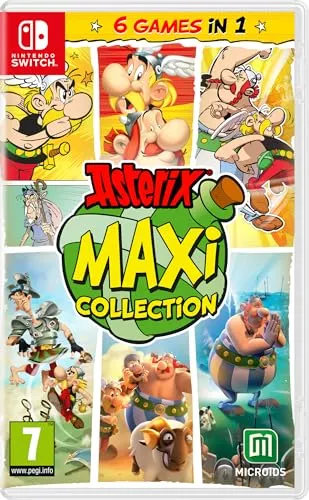Asterix Maxi Collection für Nintendo Switch - Nintendo Switch-Spiele mit exklusiver silberner Figur von Obelix und Idefix. Feiere 65 Jahre Asterix mit sechs actiongeladenen Spielen und einzigartigen Sammlerstücken.