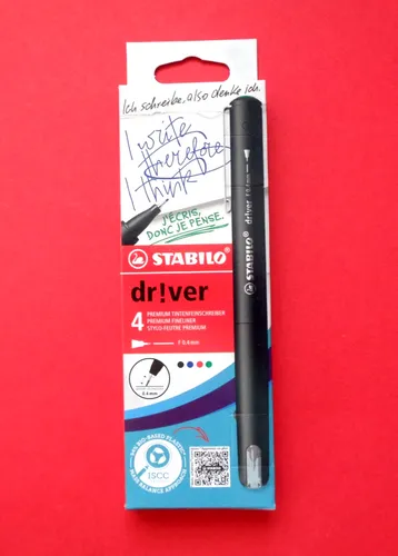 STABILO Fineliner dr!ver fine 0.4mm 4er Etui