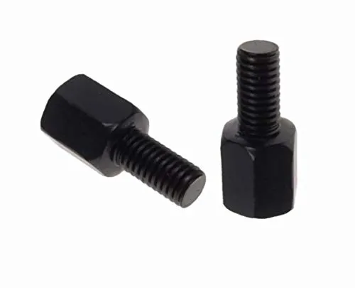 2X Spiegeladapter schwarz M8 Rechts auf M8 Links Spiegel Gewinde Adapter