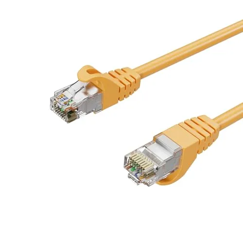 Netzwerkkabel RJ45 LAN Kabel, Ethernet Kabel, S/FTP, PIMF, Rohkabel Cat 7 Halogenfrei Orange 20,00m