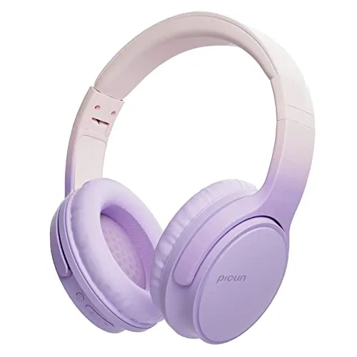 Sungive Bluetooth Kopfhörer Over Ear, Kabellos Kopfhörer mit Mikrofon, Berührungssteuerung, Leicht, Bluetooth 5.3 Faltbares Wireless Headphones für Handys/Laptops/PC -Lila