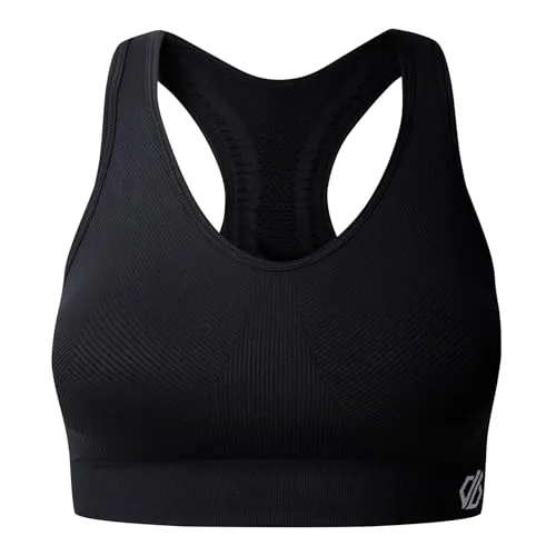 DARE2B Sport BH ReactBra - Damen, Schwarz (S) - Bequemer Sport BH für Damen mit optimaler Passform, ideal für aktive Frauen, die Wert auf Stil und Funktionalität legen.
