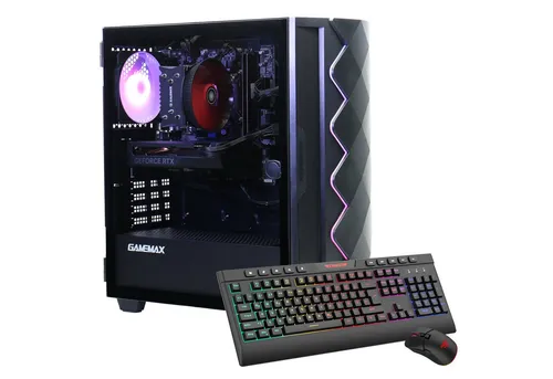 GAMEMAX Diamond BK 7413 Gaming-PC - PC-Systeme mit AMD Ryzen 5 5500 und GeForce RTX 3050, ideal für anspruchsvolles Gaming mit 16 GB RAM und 1000 GB SSD für blitzschnelle Ladezeiten.