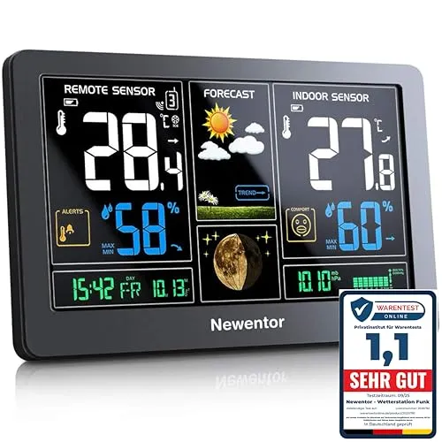 Newentor Funk Wetterstation mit Außensensor