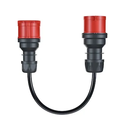 go-e Adapter Gemini flex 11kW auf 32A CEE rot - Adapterkabel für CEE rot 32A Steckdose, kompatibel mit go-e Charger HOME+, max. Ladeleistung 16 A, 30 cm lang