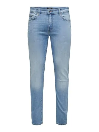 ONLY & SONS Slim Fit Stretch Denim Jeans ONSLOOM in Bleached Design
