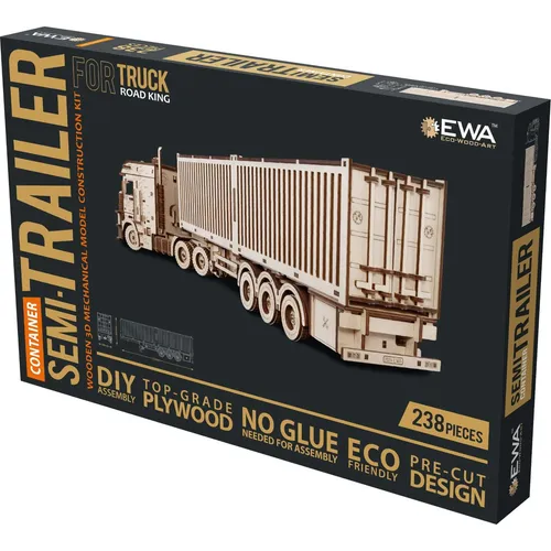 Eco Wood Art 3D Holz Modellbausatz - Containerauflieger für Road King Sattelschlepper (44680663)
