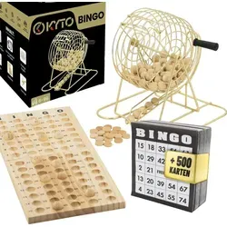 Großes Bingo Spiel Gold Metalltrommel