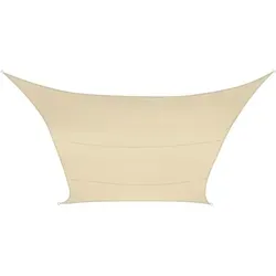 Perel Sonnensegel 3.6 x 3.6 m, wind- und wasserdurchlässig - Sonnenschutz aus atmungsaktivem HDPE, blockt 90 % der UV-Strahlen und verhindert Hitzestau. Ideal für Garten, Balkon oder Terrasse.