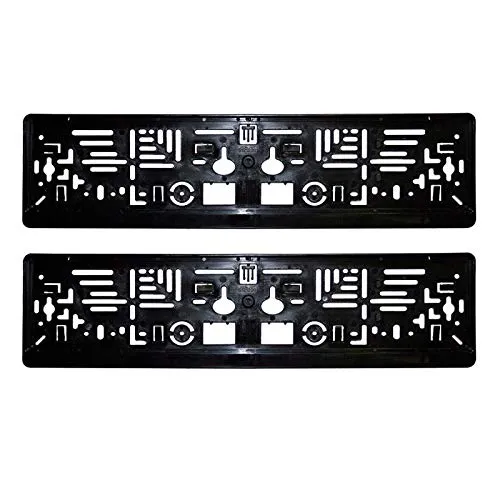 2er Set Kennzeichenhalter Nummernschildhalter Schwarz Kennzeichenhalterung KFZ PKW Nummernschild Halter