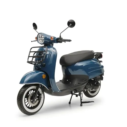 Motorroller Retro Roller Luna Ozeanblau von Burnout