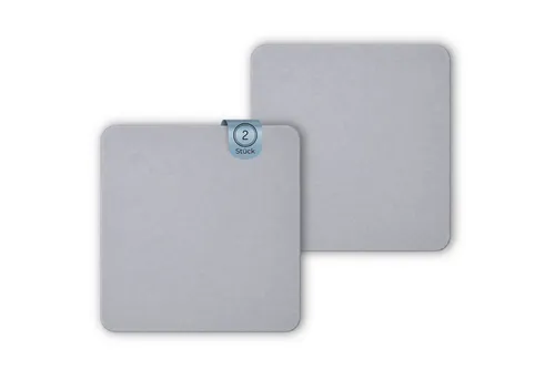 matches21 HOME & HOBBY Abtropfmatte 2er Set Geschirr Abtropfmatten, in grau-beige 40x40 cm, Saugstarke Spülmatte & Kaffeematte Leder-Optik