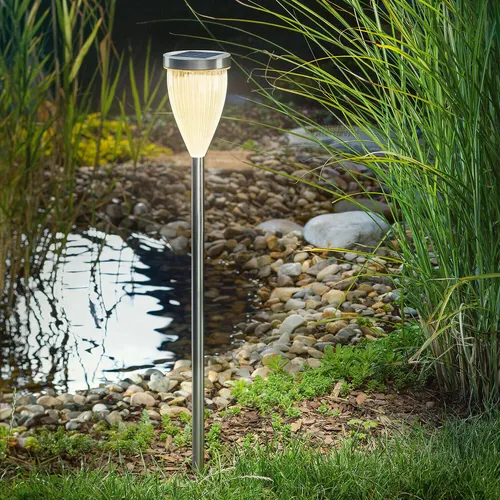 LED Solar Gartenleuchte Standleuchte Wege Lampe Garten Leuchte Dekoleuchte Akku