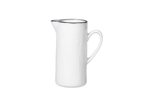 Broste Copenhagen Milchkanne Broste Copenhagen Salt Milchkännchen White w/Black Rim 0,25l, 0 l