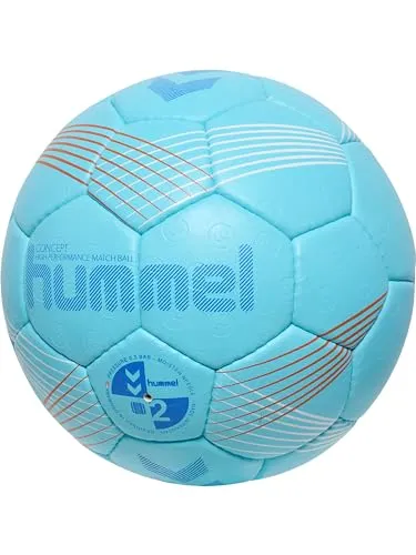 hummel Unisex – Erwachsene Concept Hb Handball, Blue/ORANGE/White, 3 EU - Handbälle mit hoher Leistung für Matches, aus Microfibre PU und luftdichtem Schaum, ideal für Resin und mit 2 Jahren Garantie auf Nähte und Form.