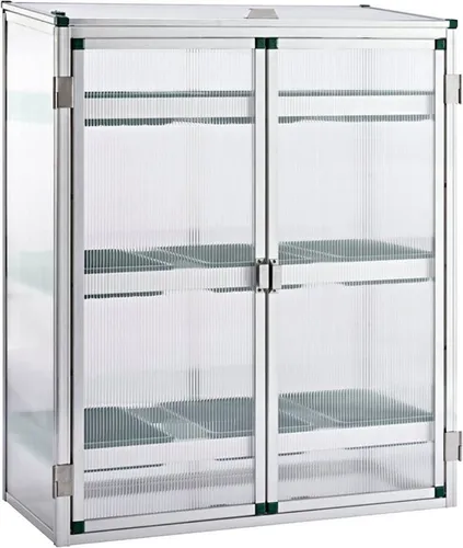 Beckmann Gewächshaus Aussaat- und Anzuchthaus Gr. 2, 87 x 44 x 106 cm - Zubehör für Gewächshäuser, robustes Aluminium mit 6 mm Wandstärke, ideal für die Aufzucht von Pflanzen und garantiert UV-beständig.