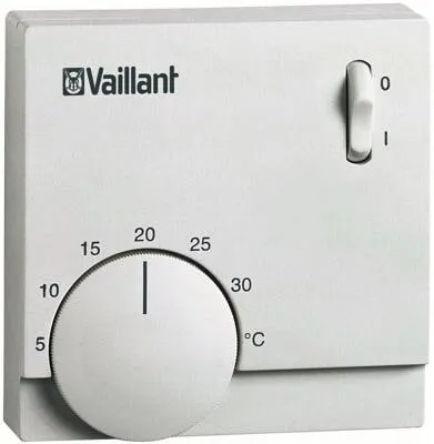 Vaillant 300614 Raumtemperaturregler VRK 122 - Raumtemperaturregler für Elektro Speicherheizgeräte, ideal für präzise Temperaturkontrolle und Energieeinsparung, einfach auf Putz oder in UP-Dose montierbar.