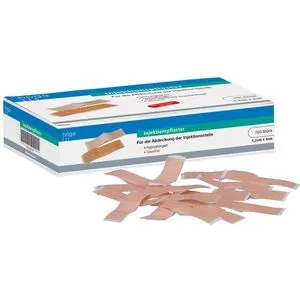 Höga Pflaster Injektionspflaster, 200 Strips, wasserfest, sensitiv, atmungsaktiv, 4 x 1,2cm